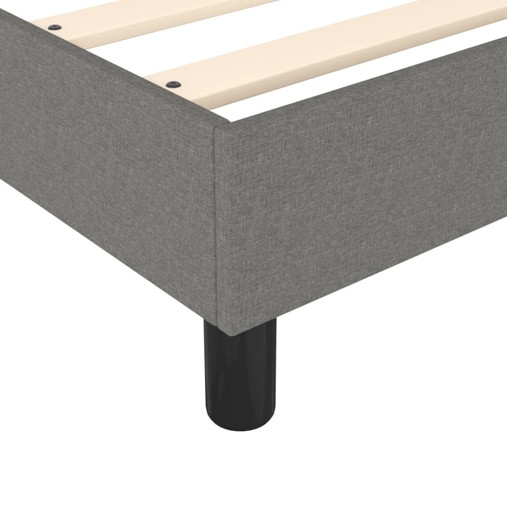 Box Spring Bed Frame Dark Gray Fabric (US/AU Only)
