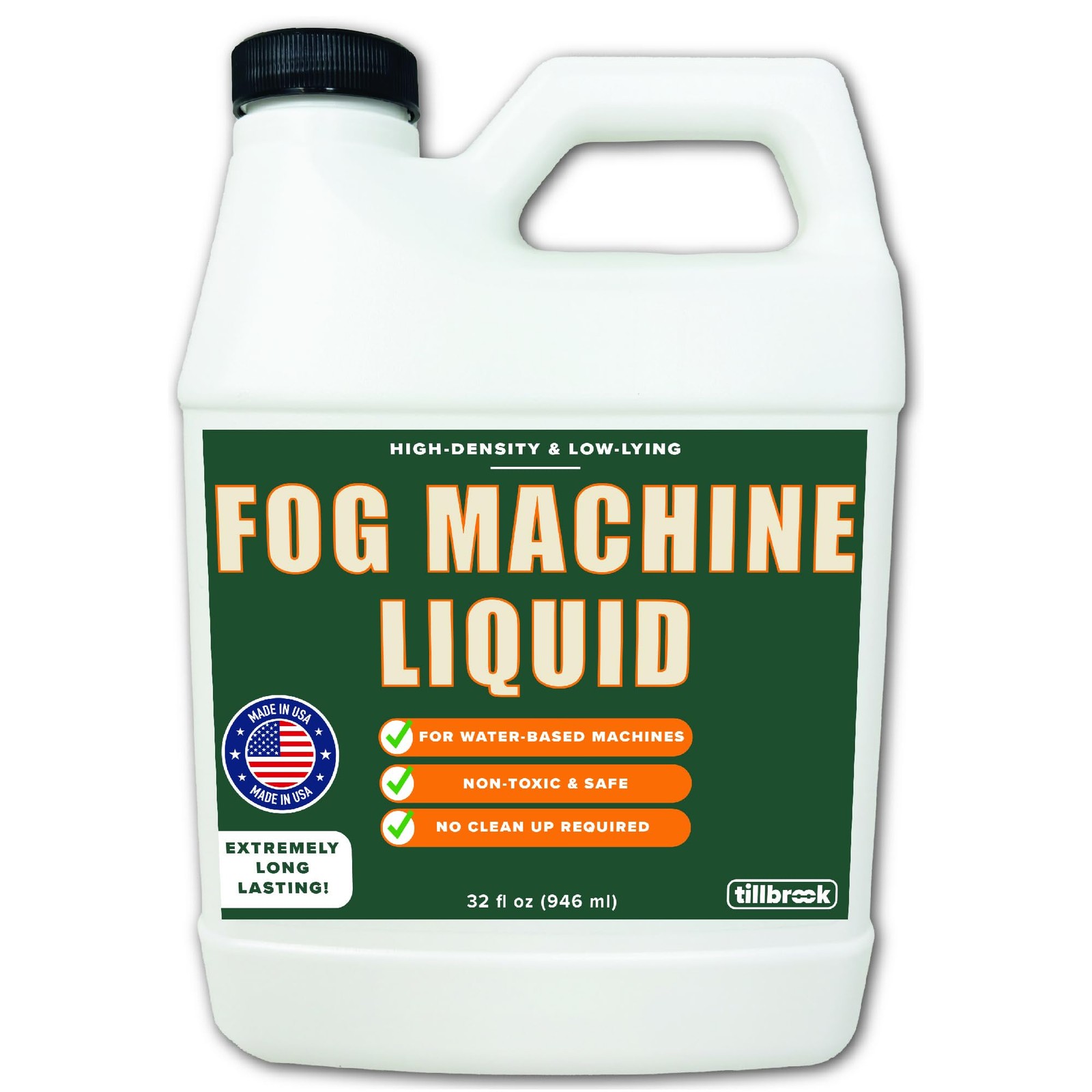 Fog Machine Liquid 32 oz - High Density Water-Based Fog Juice for Events