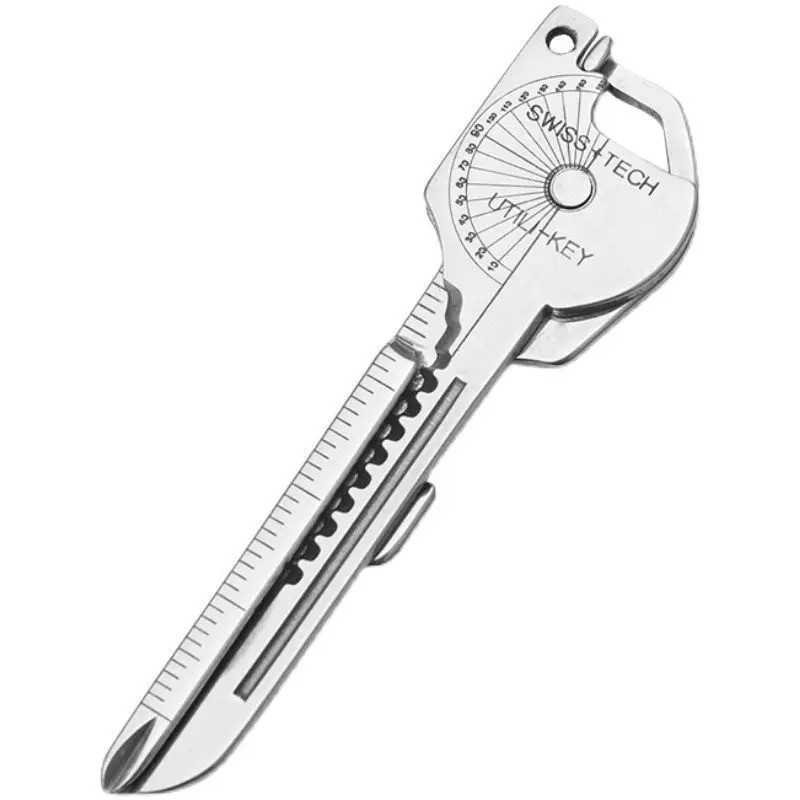 8-in-1 Multi-Tool Keychain for Camping & Survival | Folding Screwdriver