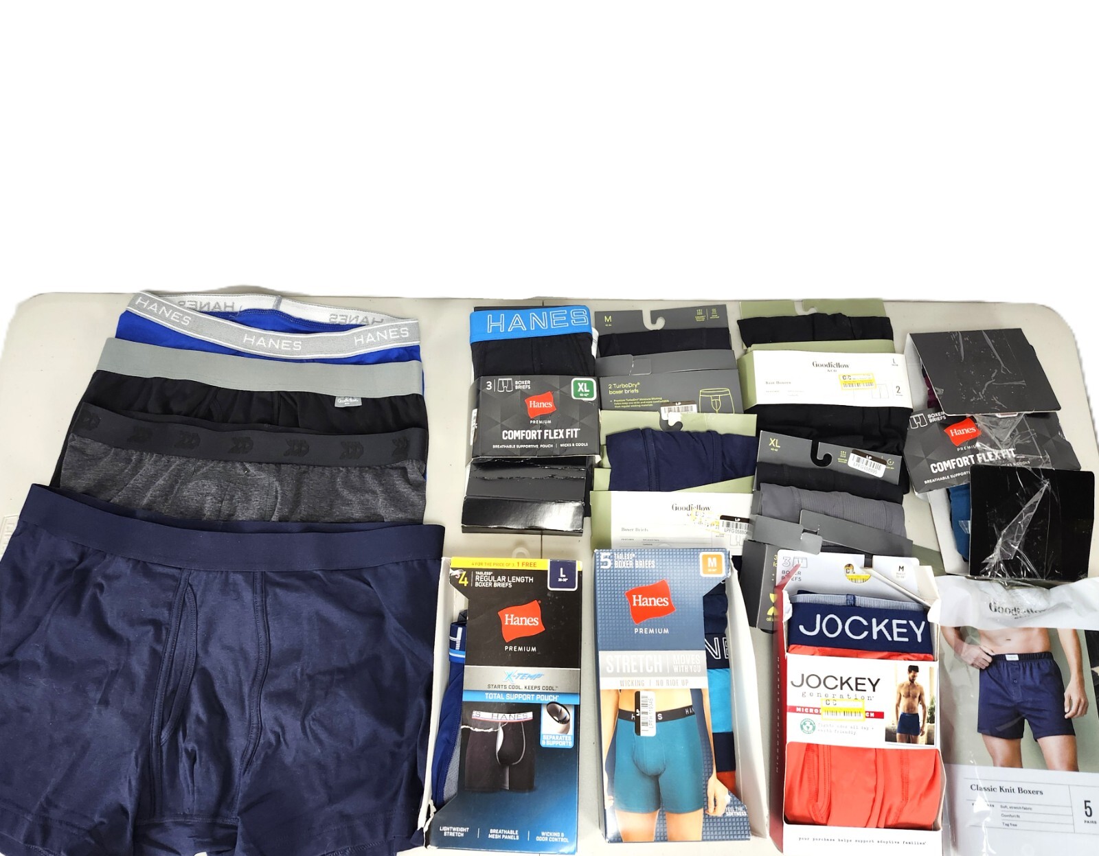Lot of 14 pcs Brand New Incomplete, Distressed, Missing Pks Men's Briefs, Boxers
