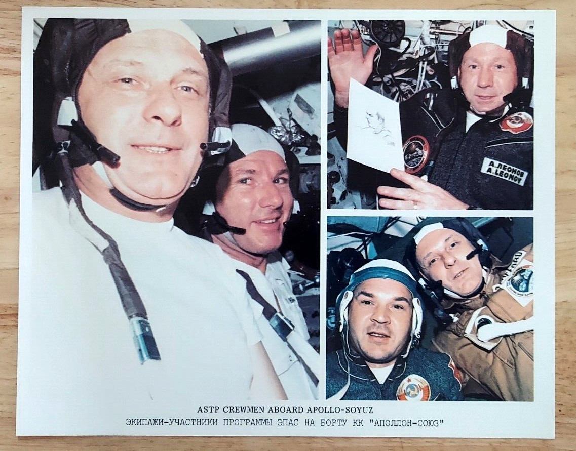Vintage NASA Photo ASTP Crewman Aboard Apollo-Soyuz 1st International Mission