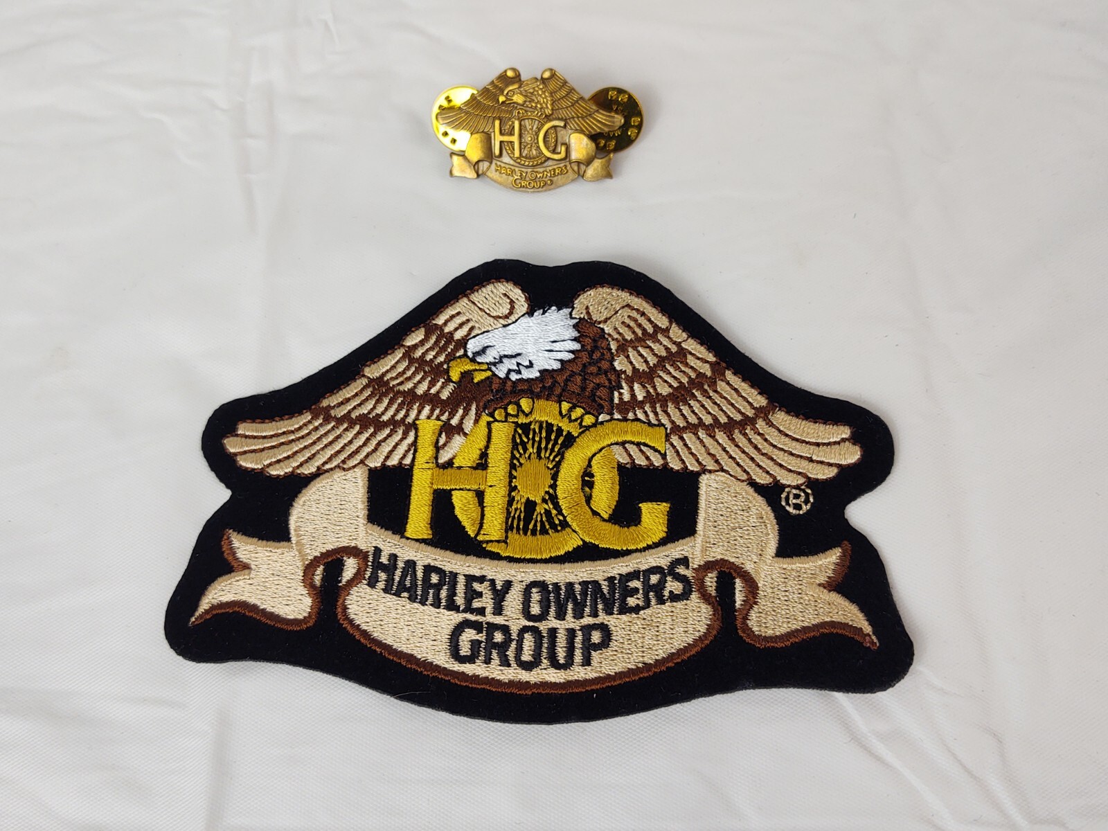 2013 Harley Owners Group HOG Eagle Patch Pin Set Riding Club Harley Davidson