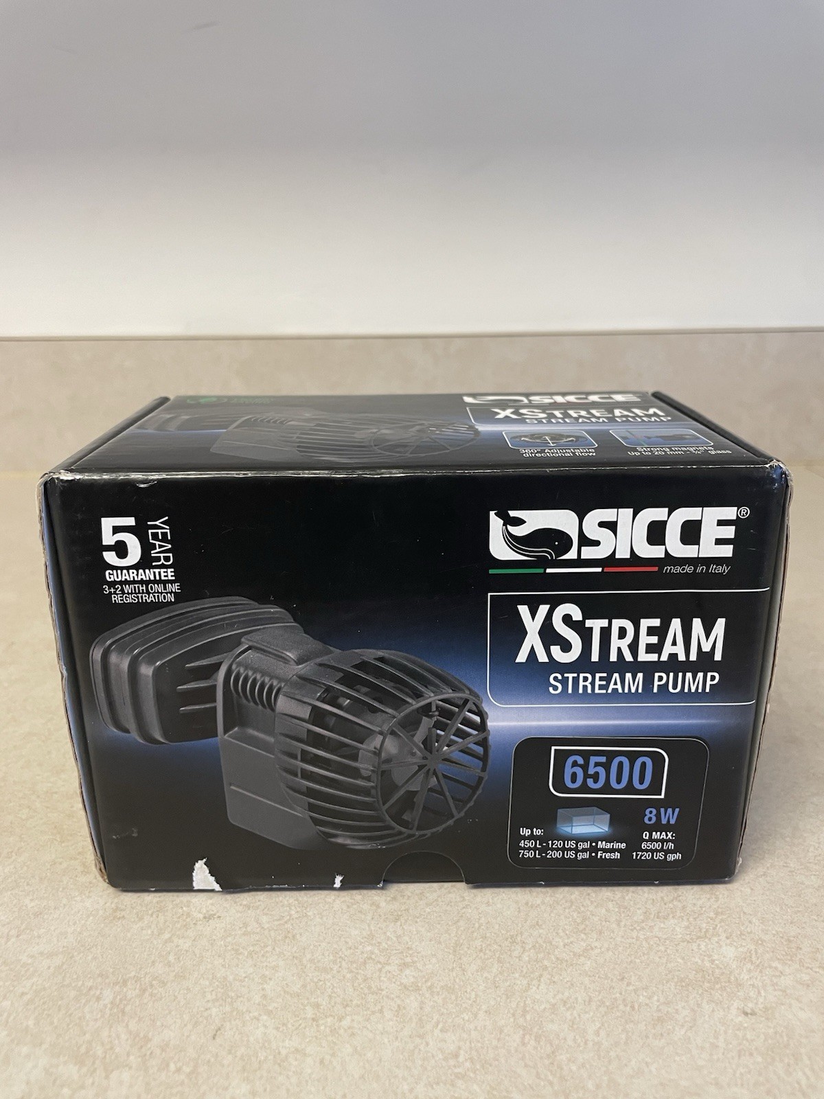SICCE XSTREAM 6500 Wave Maker Flow Pump 1720 GPH- OPEN BOX