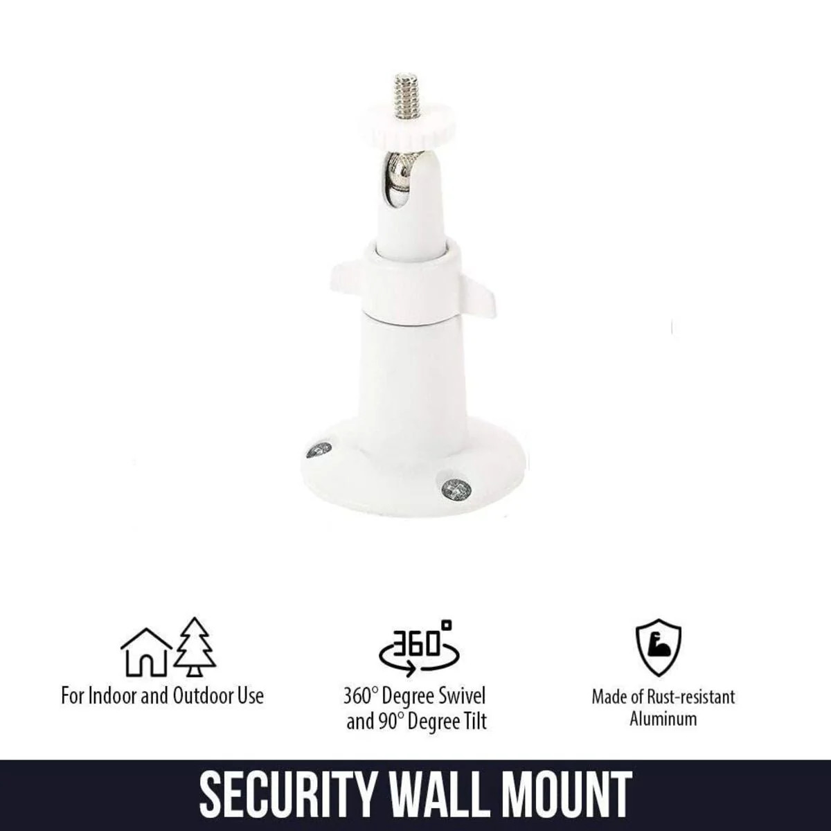 Security Camera Wall Mount Adjustable, Adjustable for Home Office (White)