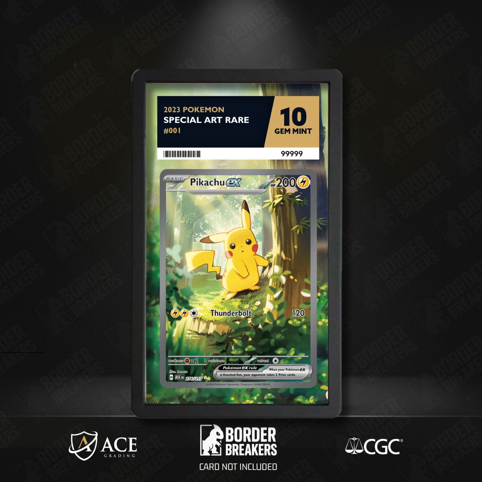 276/217 Pikachu Pokémon Slab Skin ACE CGC Graded Insert /Guard Bumper