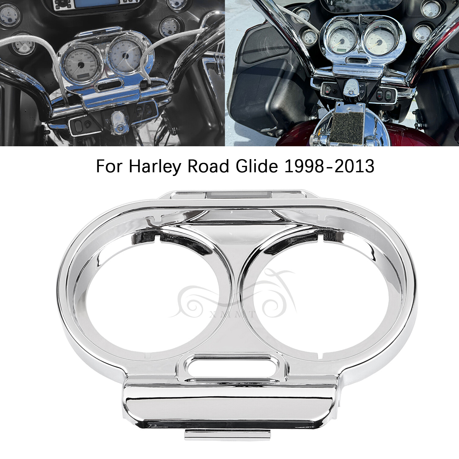 Gauge Speedometer Cover Nacelle Housing Fairing ABS For Harley Road Glide 98-13