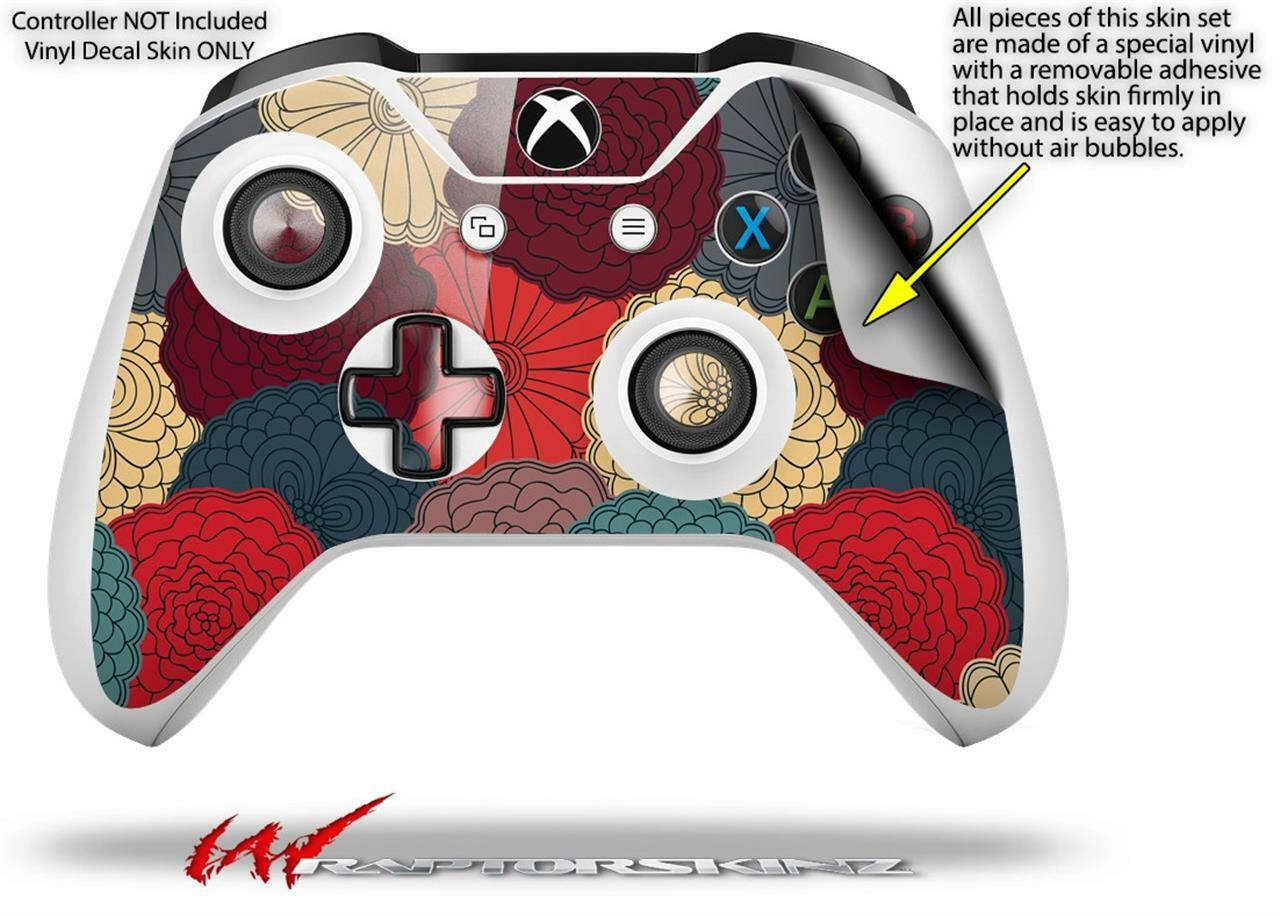 Skin for XBOX One S / X Controller Flowers Pattern 04 Vinyl Decal