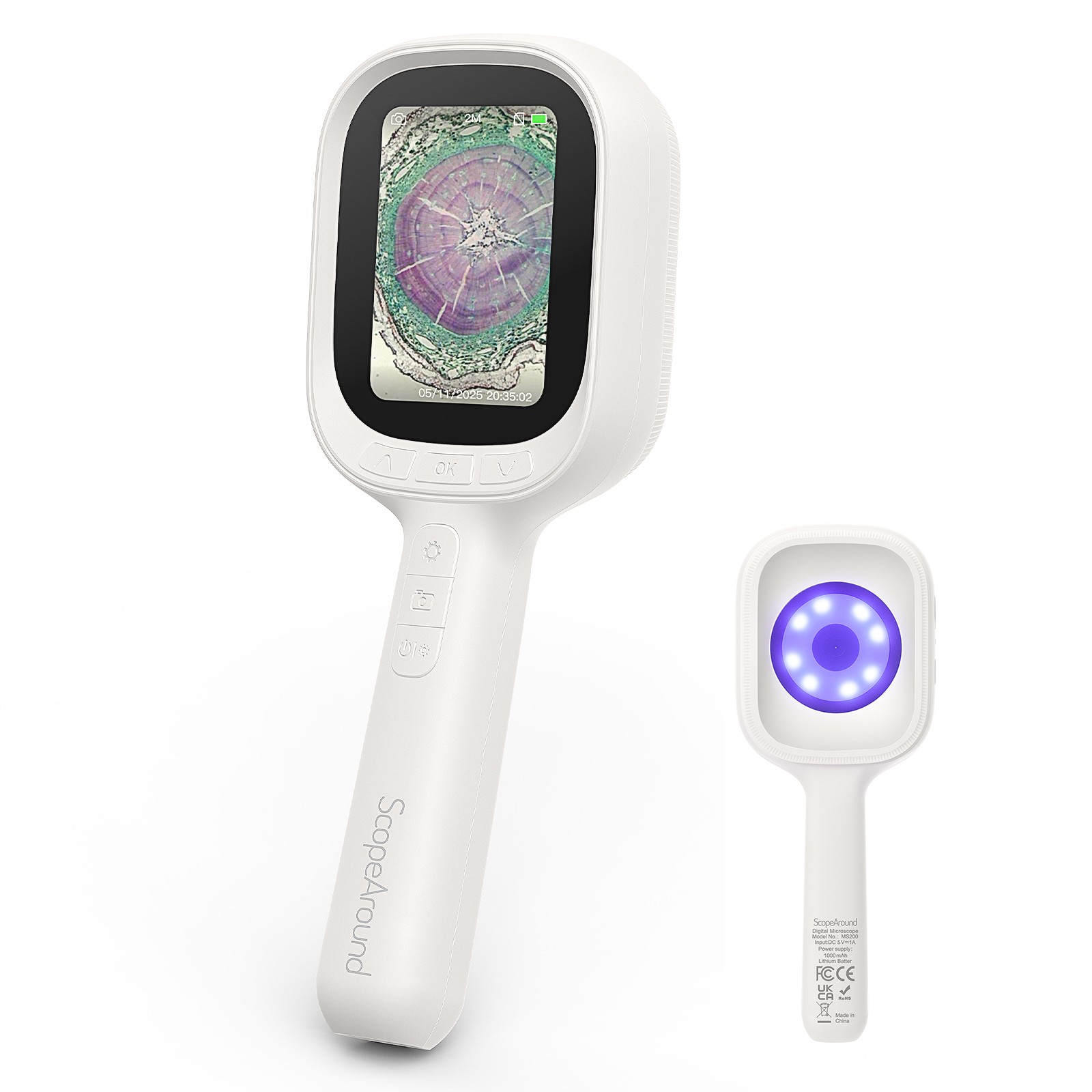 ScopeAround Digital Microscope Autofocus 2.8in Screen 32GB MicroSD Mac Windows