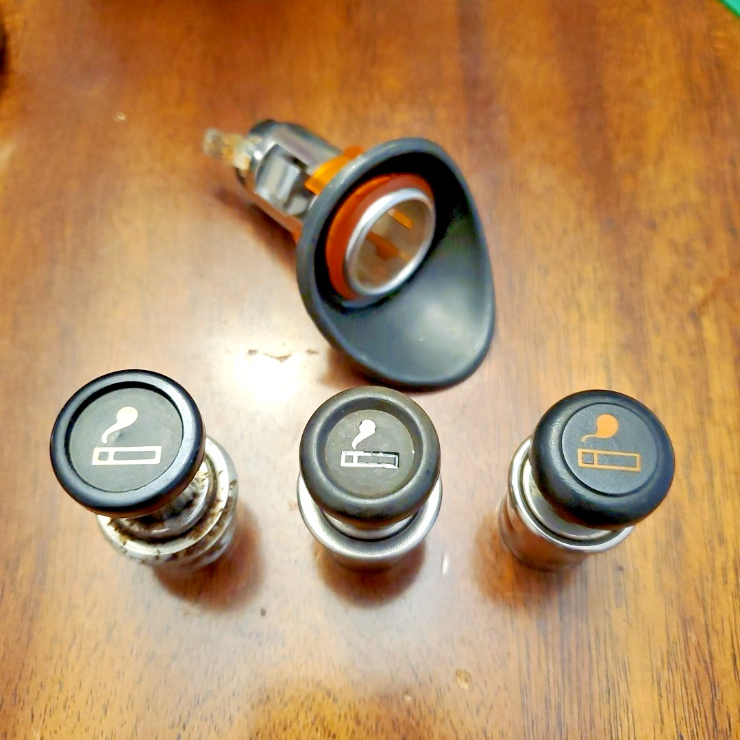 1986-1991 Mazda Rx7 Fc S4 Cigarette Lighter Oem Bezel Socket Dash Trim Orange