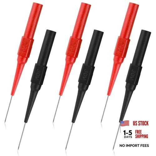 6 Pcs 0.7 Mm Back Probe Kit Automotive Stainless Steel Back Probe Pins Kit,