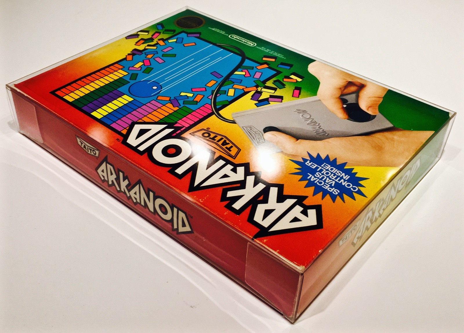1 Box Protector For ARKANOID NES Game Clear Display Case NINTENDO CIB