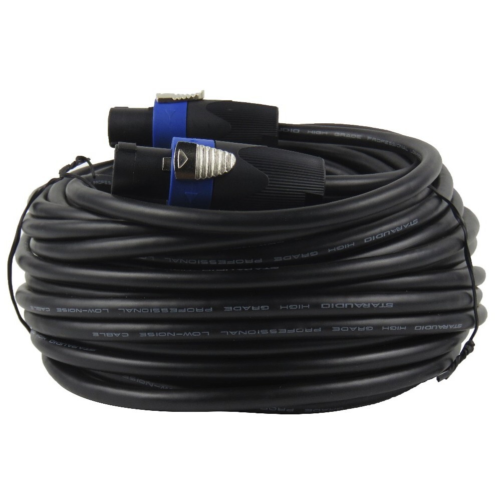 Speakon to Speakon Cable 50ft 12 Gauge AWG Wire AMP to PA Audio Speaker DJ Cable
