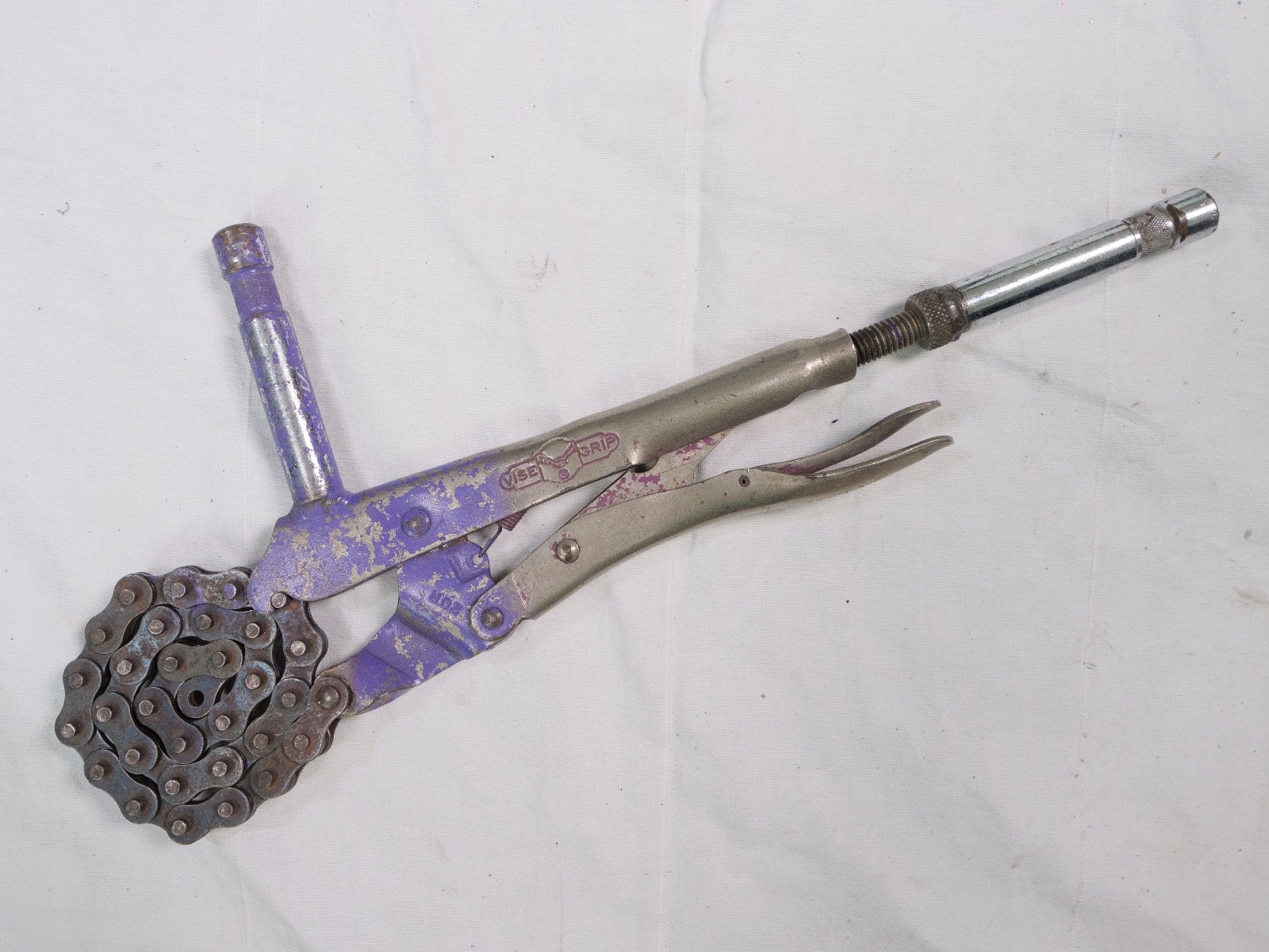 Well used Matthews Chain Vice Grip or Lighting / Grip Setup, with C Stand Posts