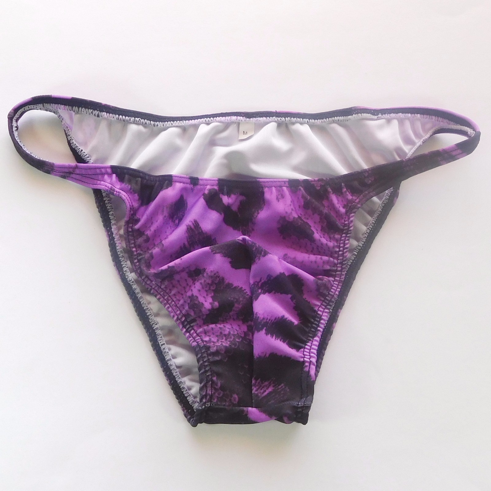 K377 P Mens String Bikini String Narrow waist Body Posing Printed Swim Fabric