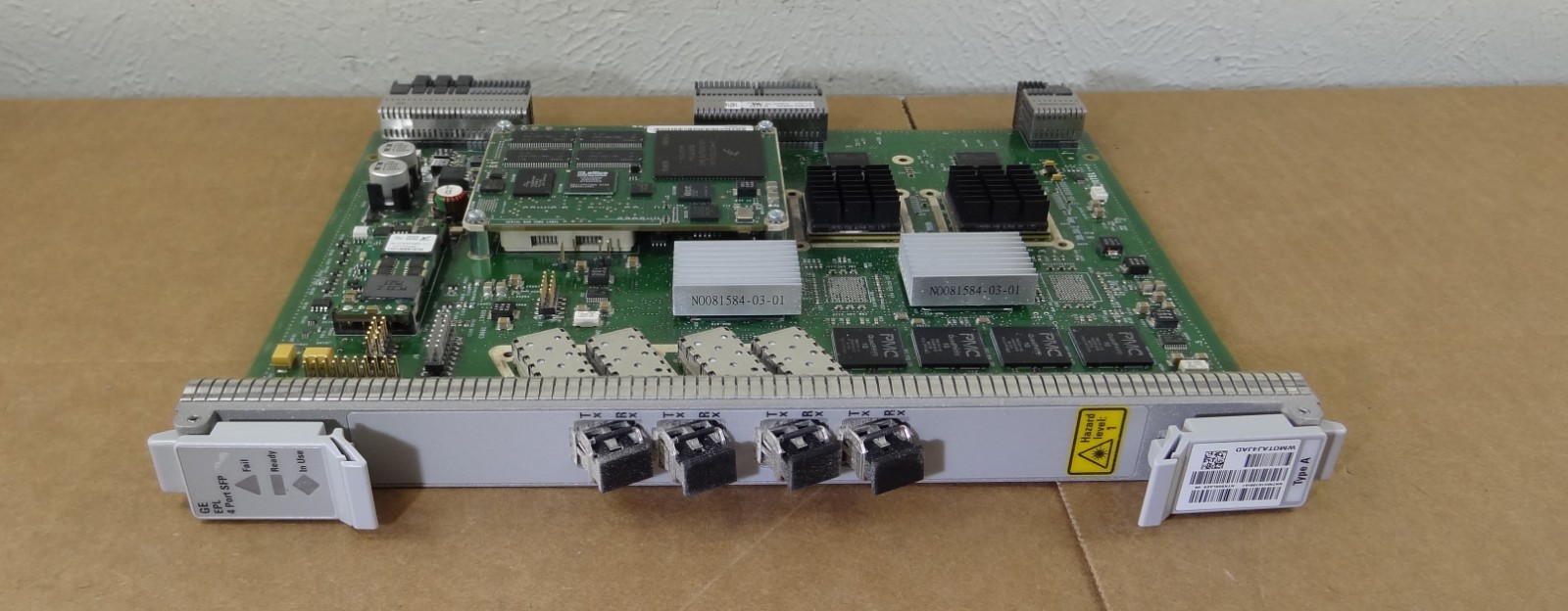 NORTEL OME 6500 NTK535LAE5 WMOTAJ4JAD 4X GBE 4-PORT OPTICAL CARD