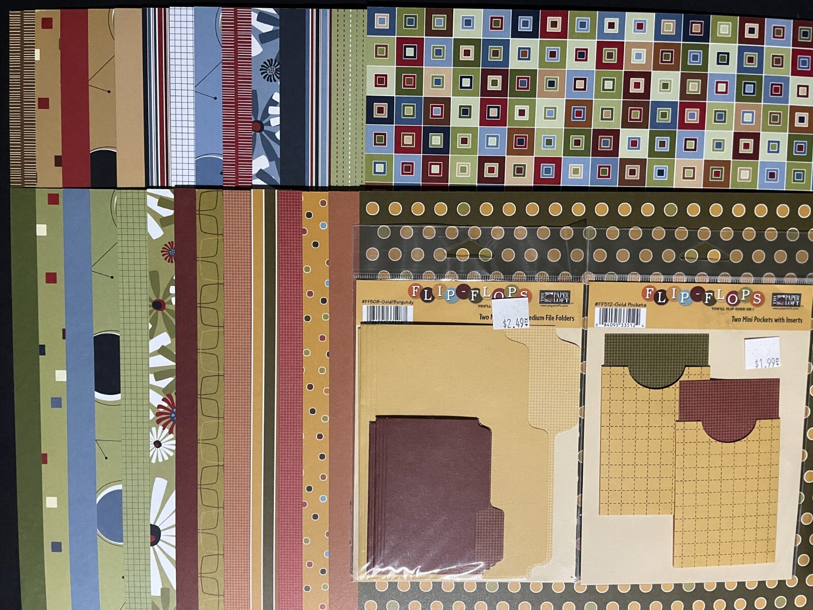 THE PAPER LOFT "FLIP-FLOPS" DS HEAVY PAPERS, FOLDERS & POCKETS