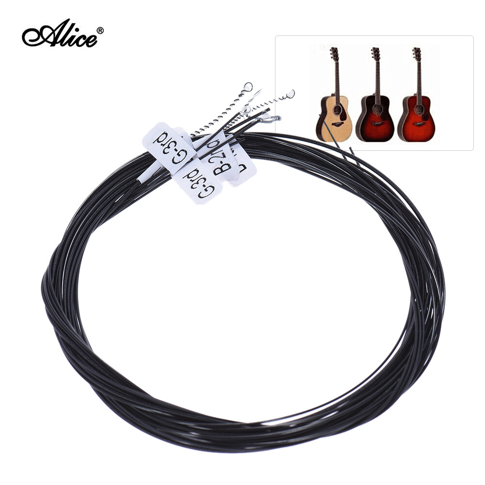 Alice Black Nylon Guitar Strings 6pcs/set (.0285-.044) Hard Tension  P9Q5