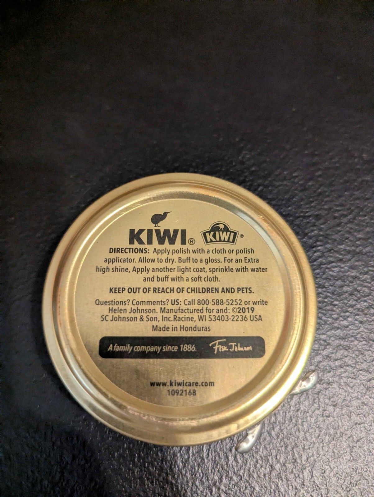Kiwi Shoe Polish Brown - 1.125 oz Tin - Leather Renews Protects Shines