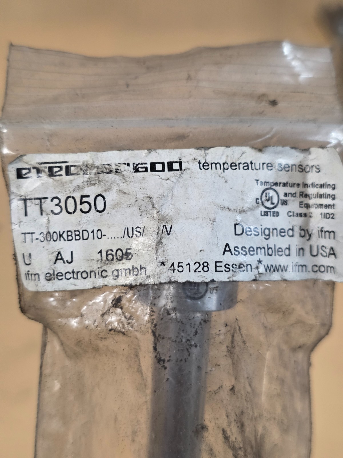 ifm Efector TT3050 Temperature Probe, TT300KBBD10USTT3050