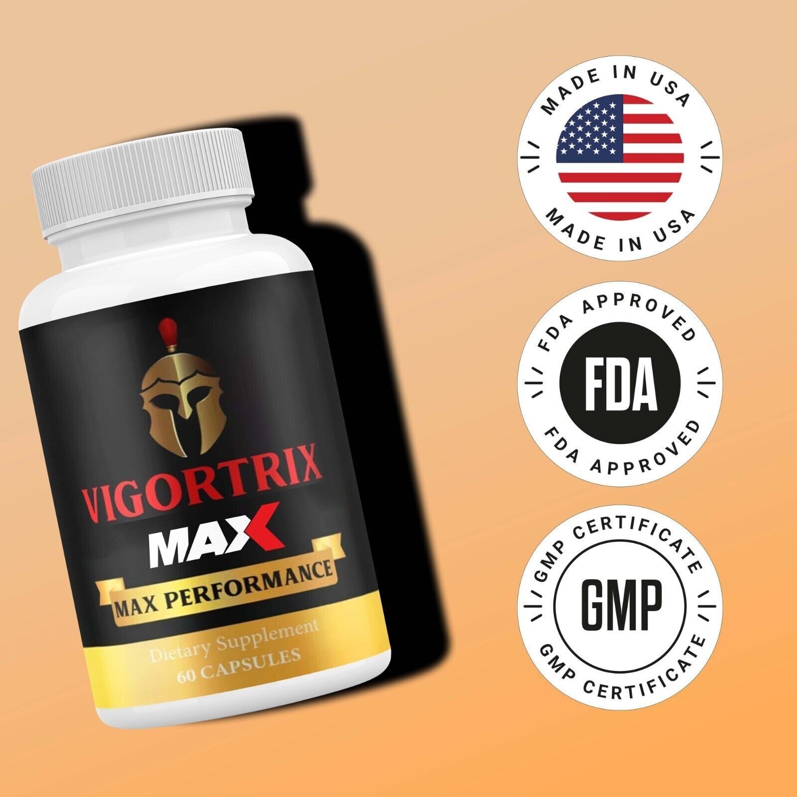 (5 Pack) Vigortrix Supplement Vigortrix Max Performance Pills (300 Capsules)