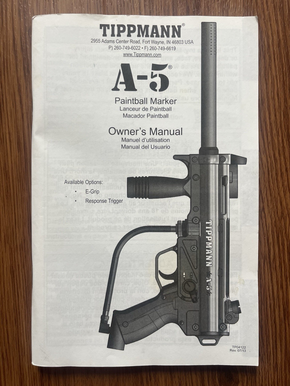 Tippmann A-5 .68 Caliber Paintball Marker