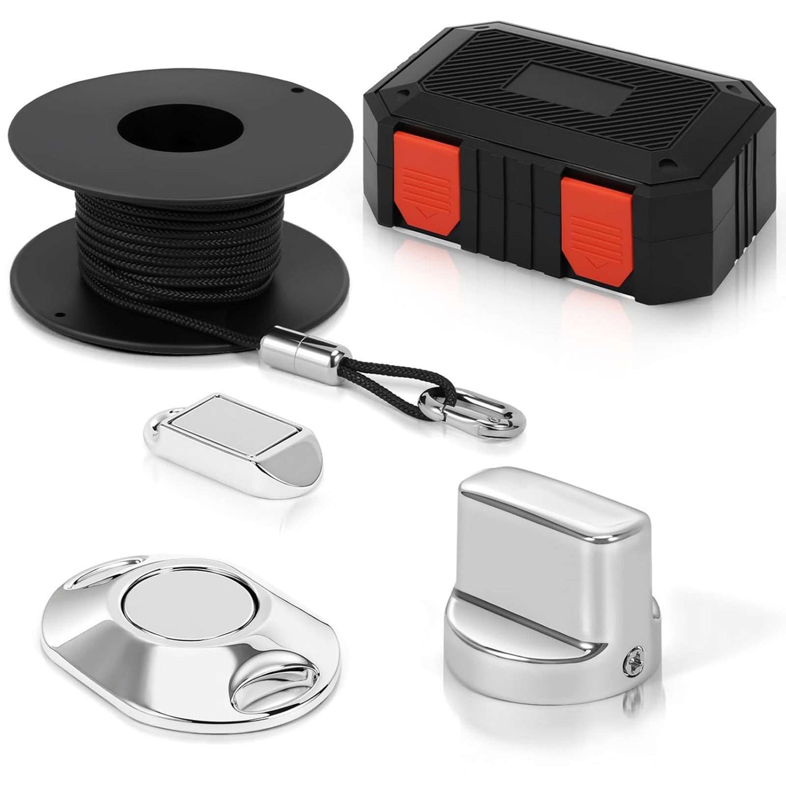 Magnet Wire Pulling System Kit, Rare Earth Magnets, 6M Nylon Rope, 50kg Pull