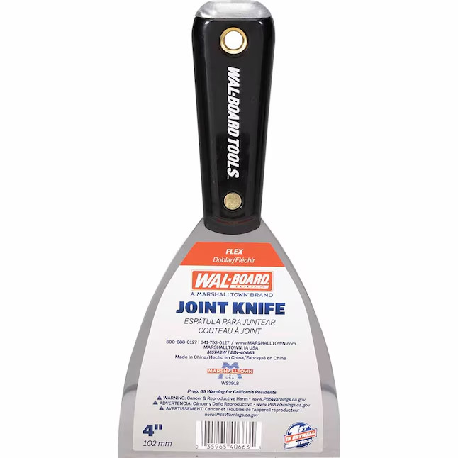 WAL-BOARD TOOLS 4-in Steel Reusable Putty Knife