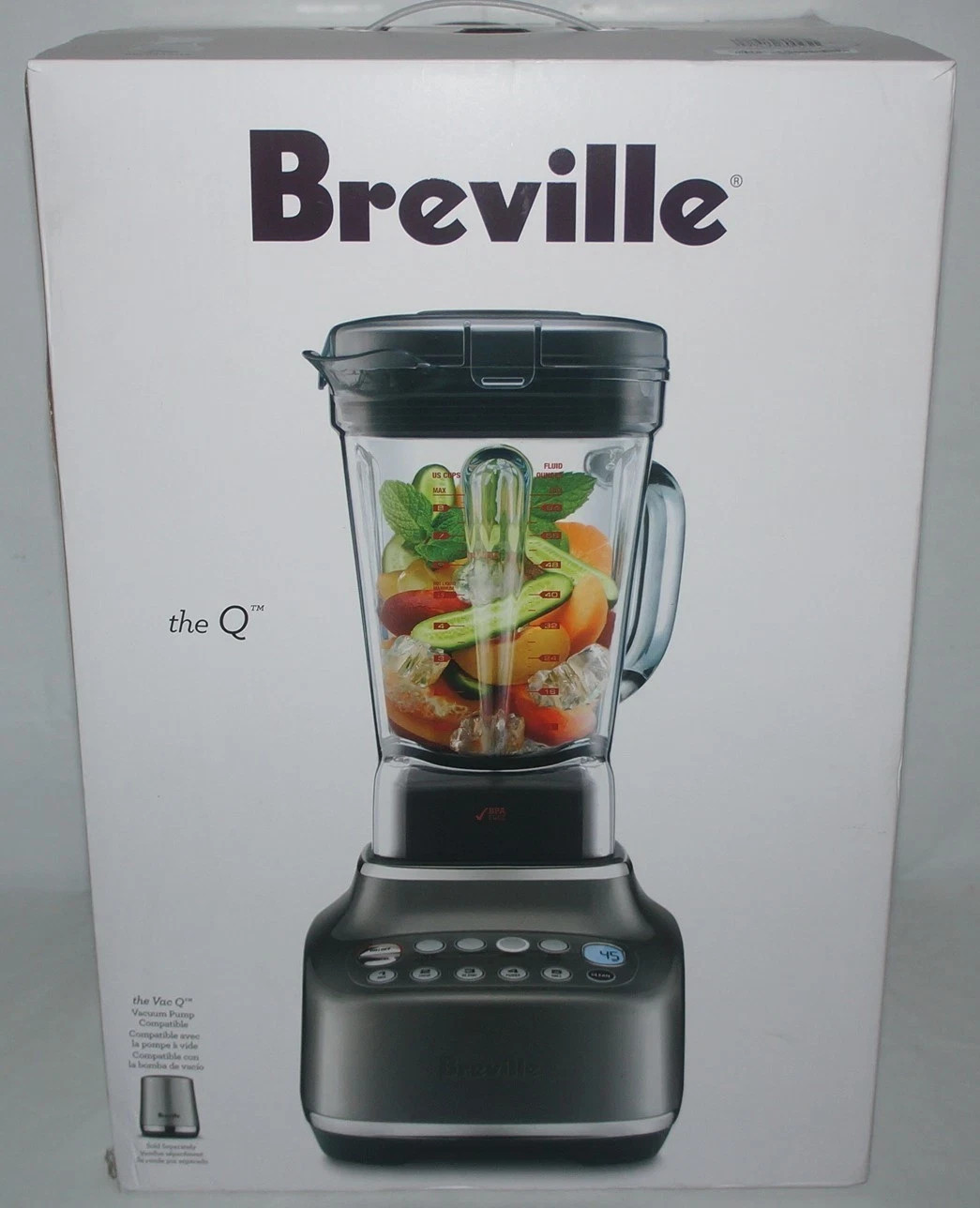 New Breville Q 68 Ounce Countertop Blender - Smoked Hickory BBL820SHY1 BUS1