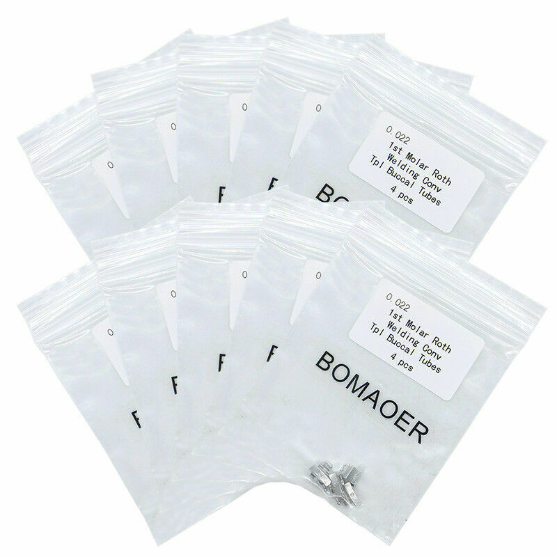 10X Roth 022 Buccal Tube Welding Triple Conv U/3 L/2 Dental Orthodontic 4pcs/set