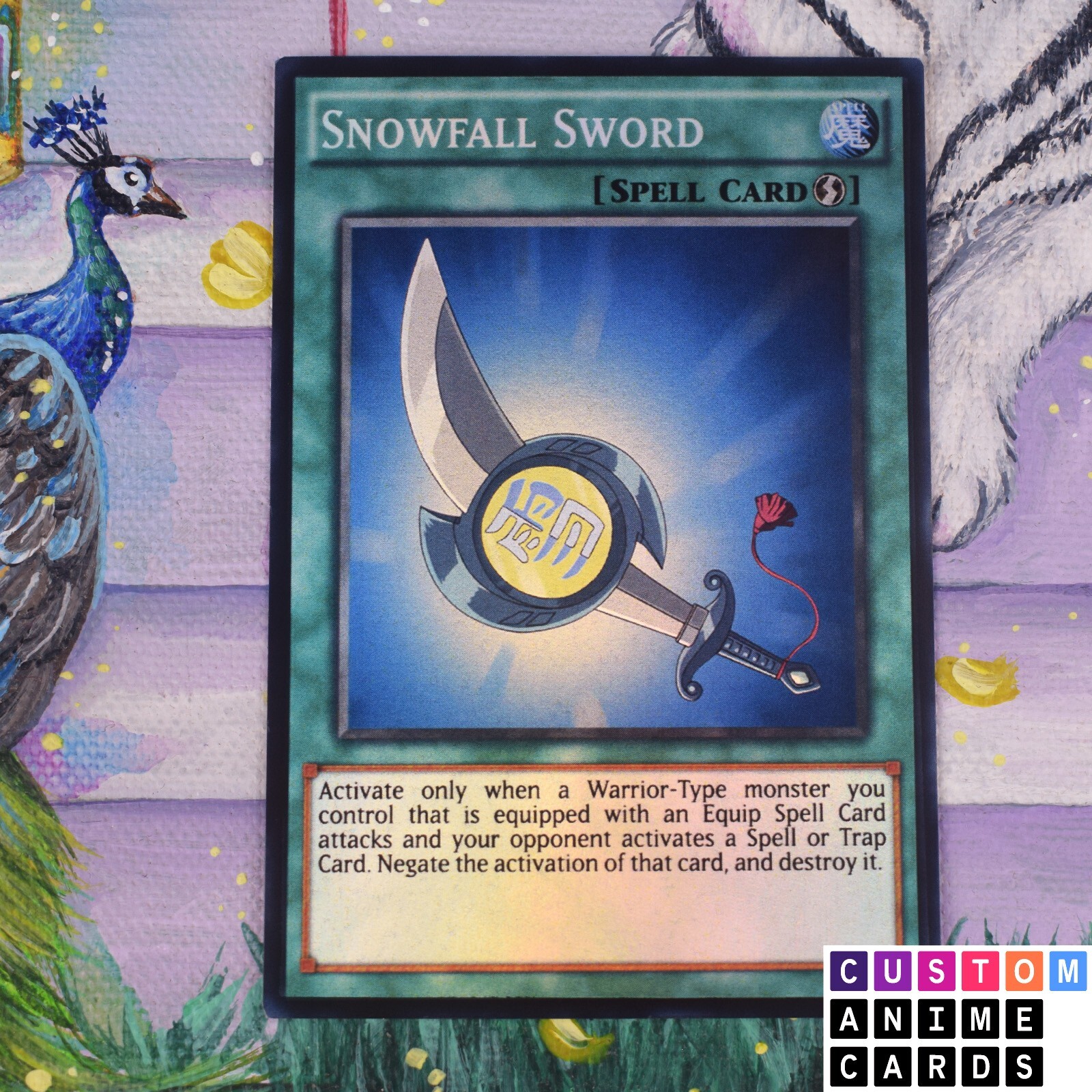 Snowfall Sword ANIME EFFECT HOLO card
