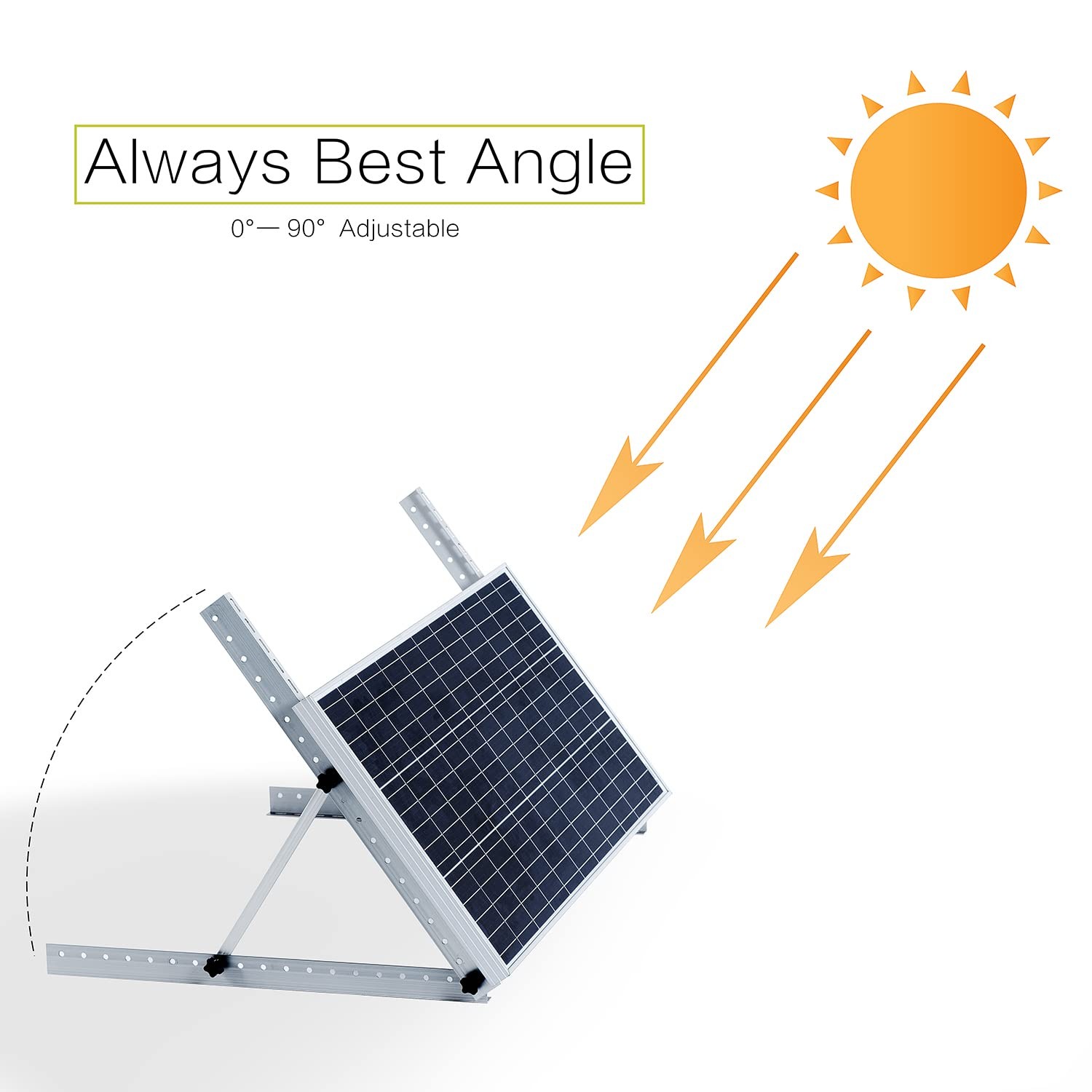 Jjn 41 Solar Panel Mount 0 To 90 Adjustable Solar Panel Mounting Brackets