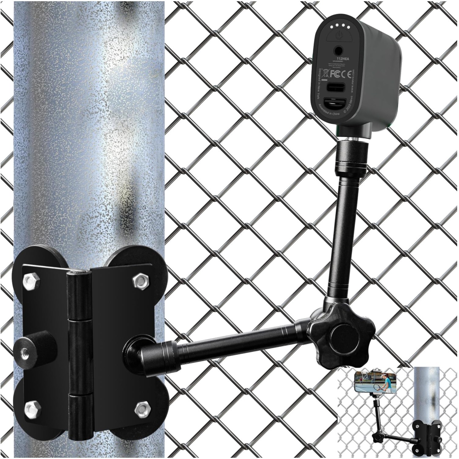 Flexible Magnetic Camera Mount with Dual 1/4"-20 Slots - Perfect for Sports