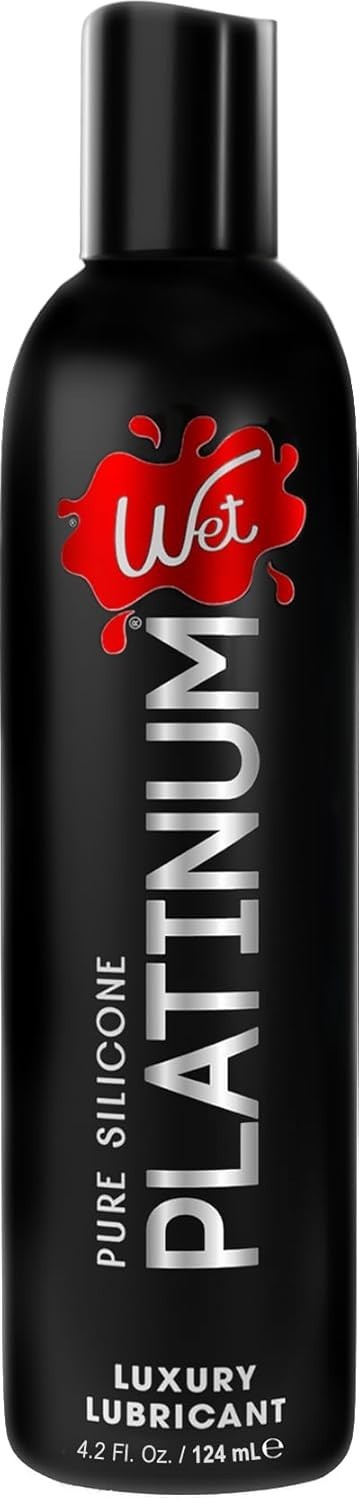 Wet Platinum Silicone Based Lube 4.2 Fl Oz Ultra Long Lasting Premium Lubricant.