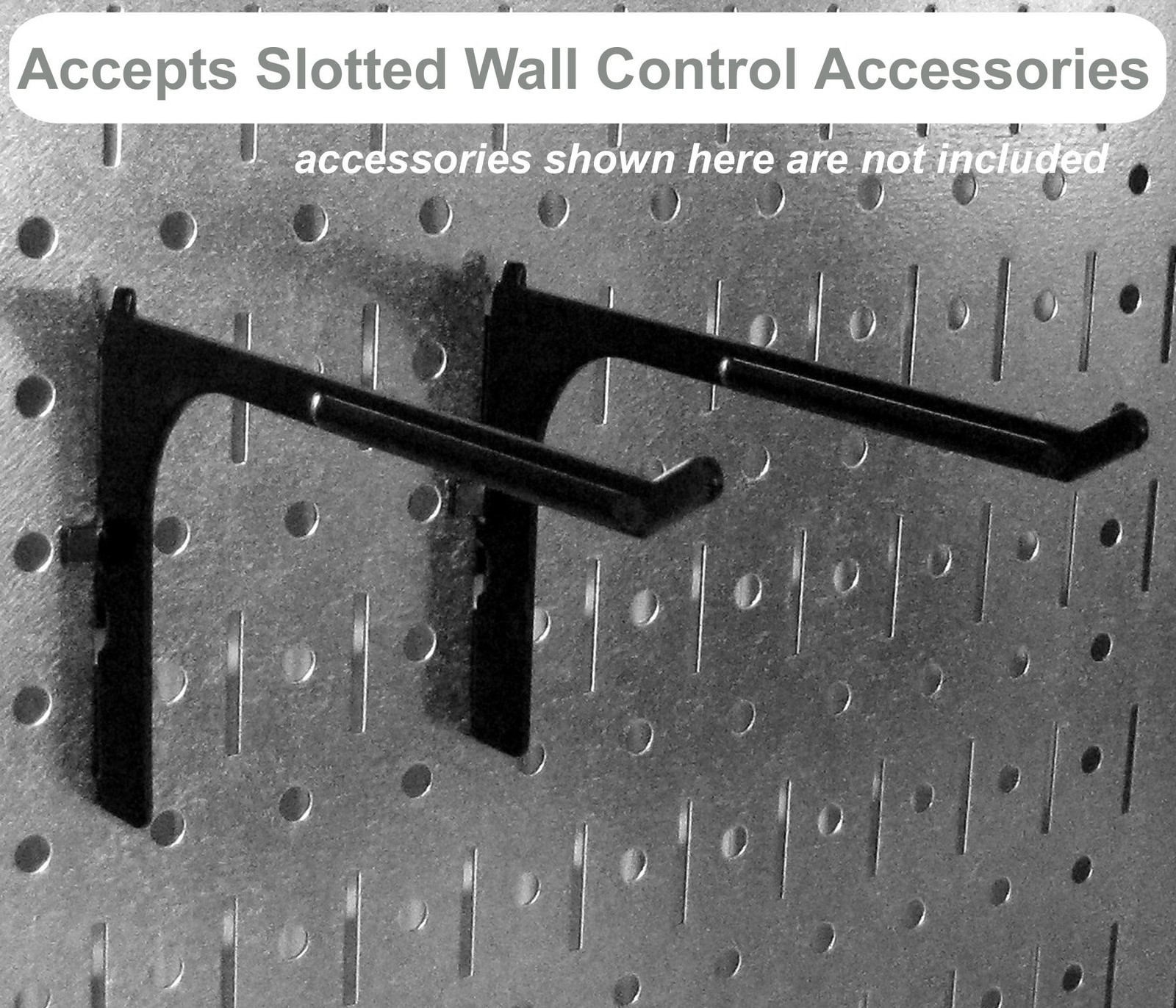 Wall Control Pegboard 16in x 32in Horizontal White Metal Pegboard Tool Board