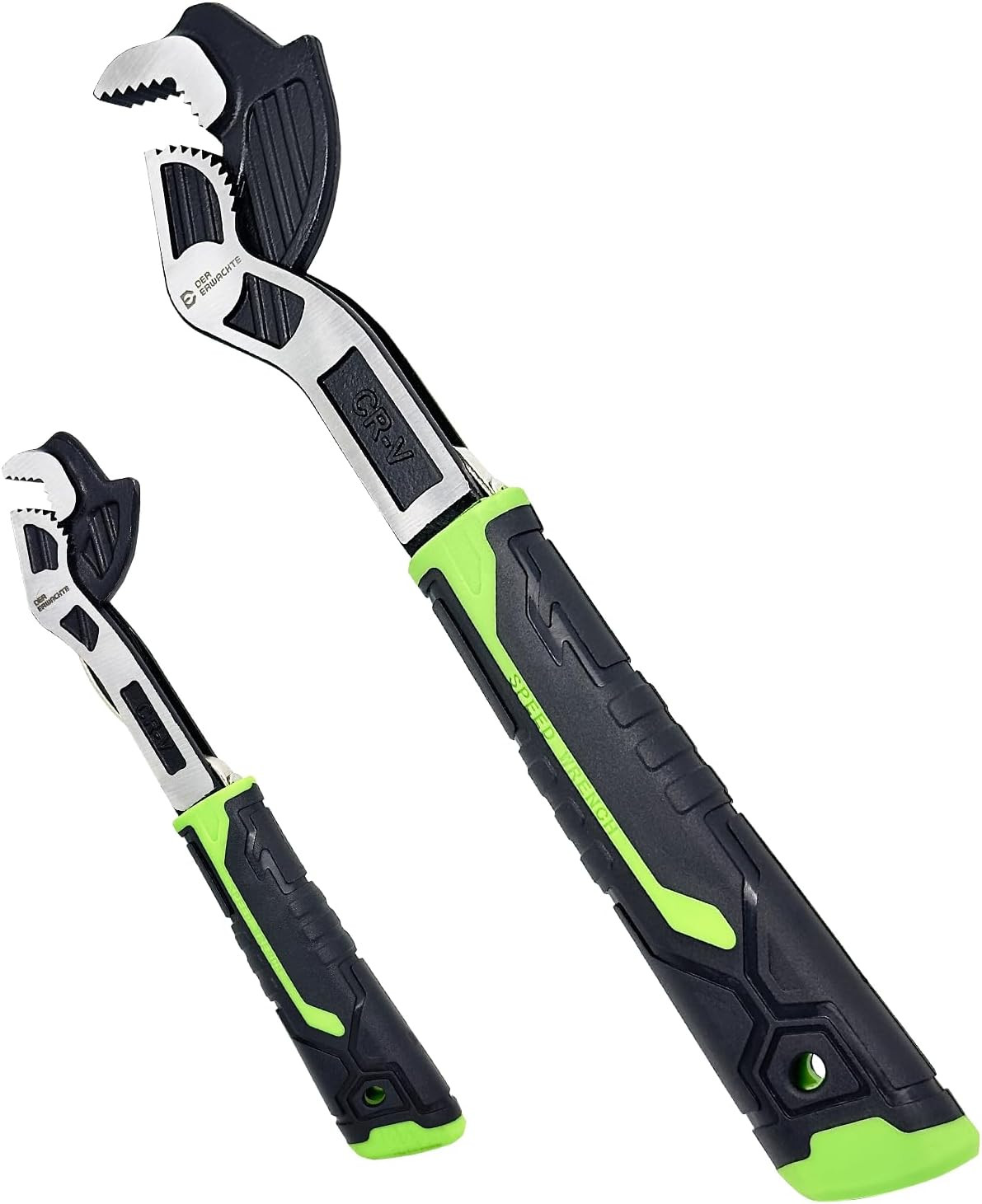 Multi-Function Adjustable Pipe Wrench Set, 2-Piece | Quick Self-Adjusting, Power