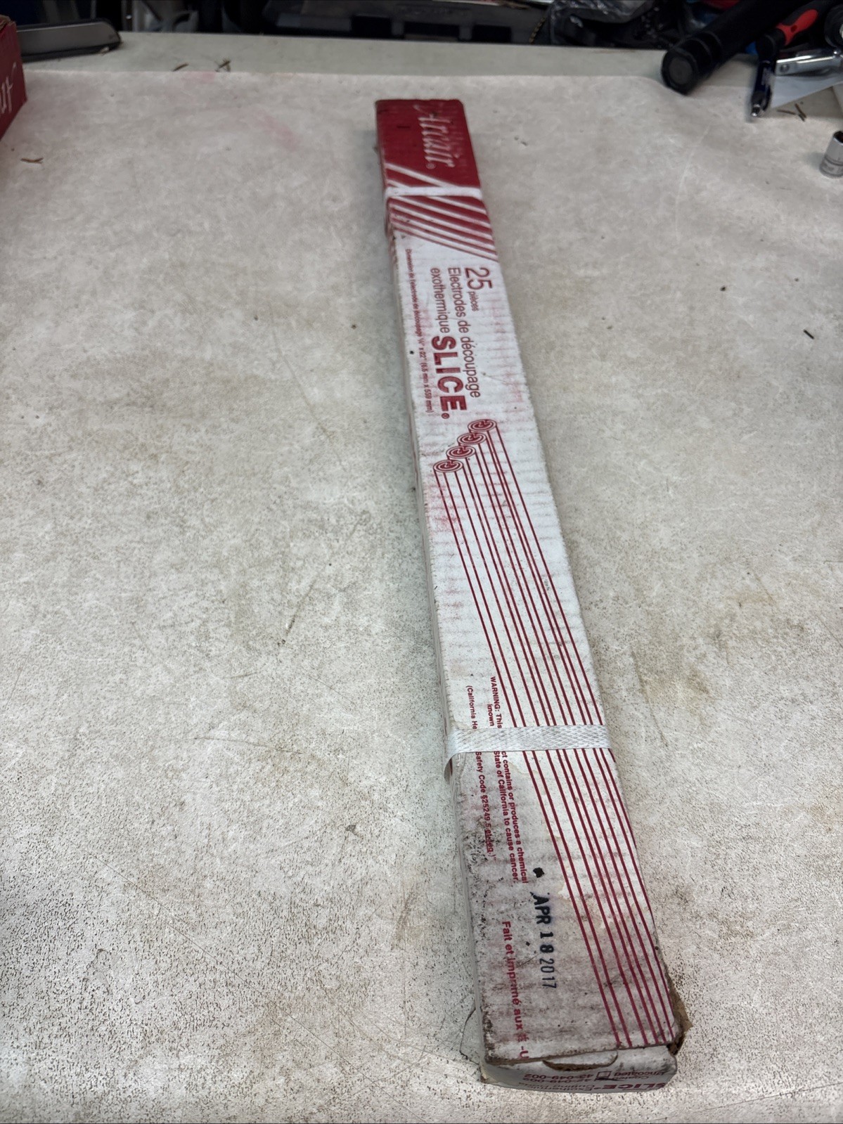 Nos Arcair 43-049-005 Slice Cutting RodsFlux Uncoated Pack of 25 1/4x22in