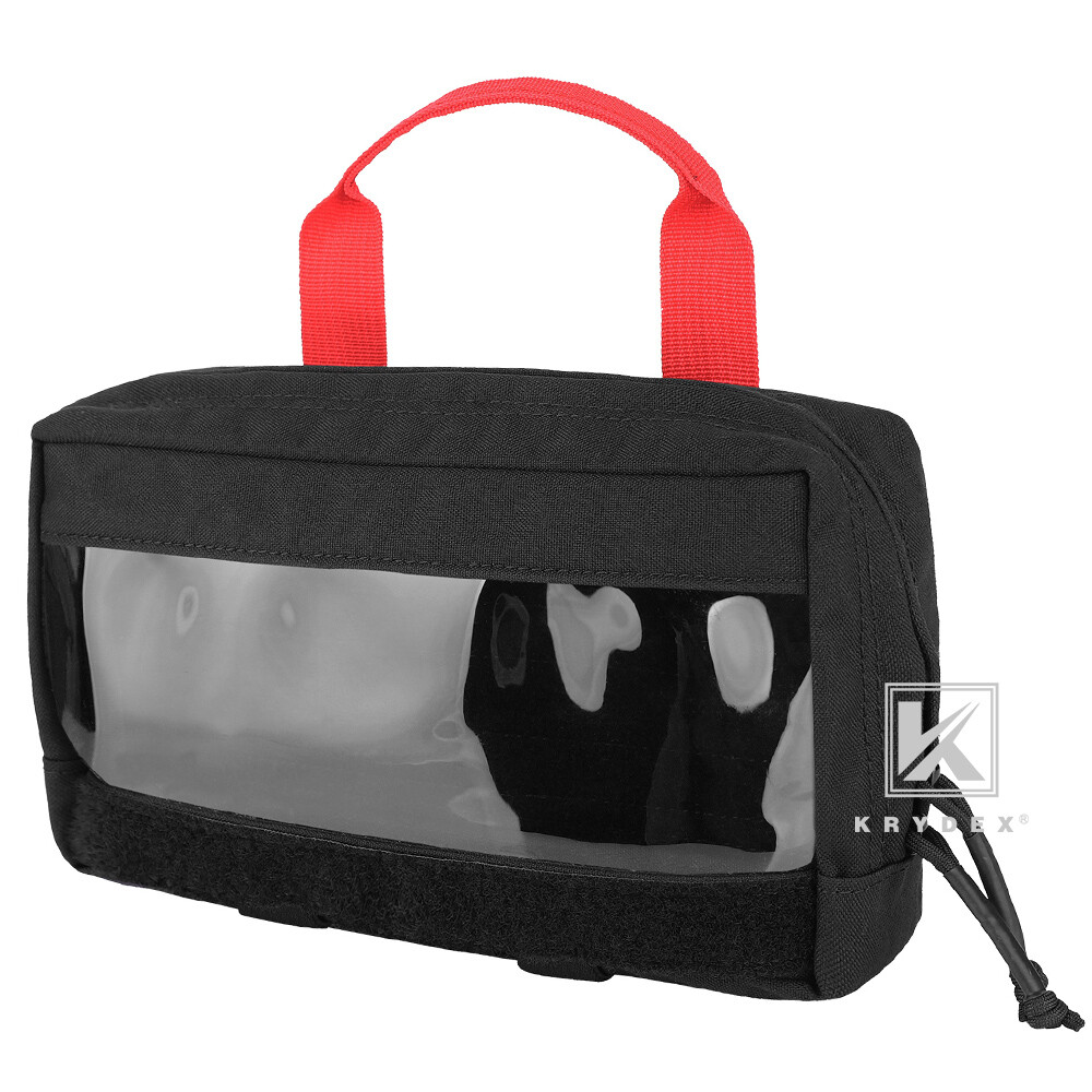 KRYDEX Clear Top Insert Pouch Medical Bag Organizer Hook & Loop for D3 Backpack