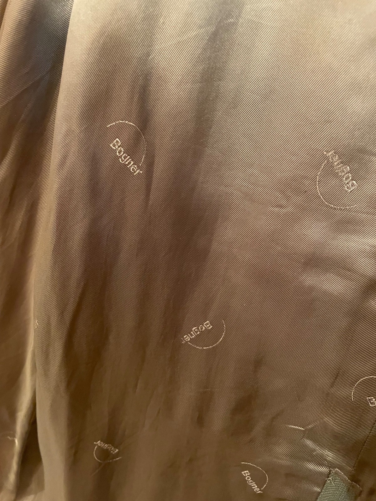 Bogner trench coat with fur lining