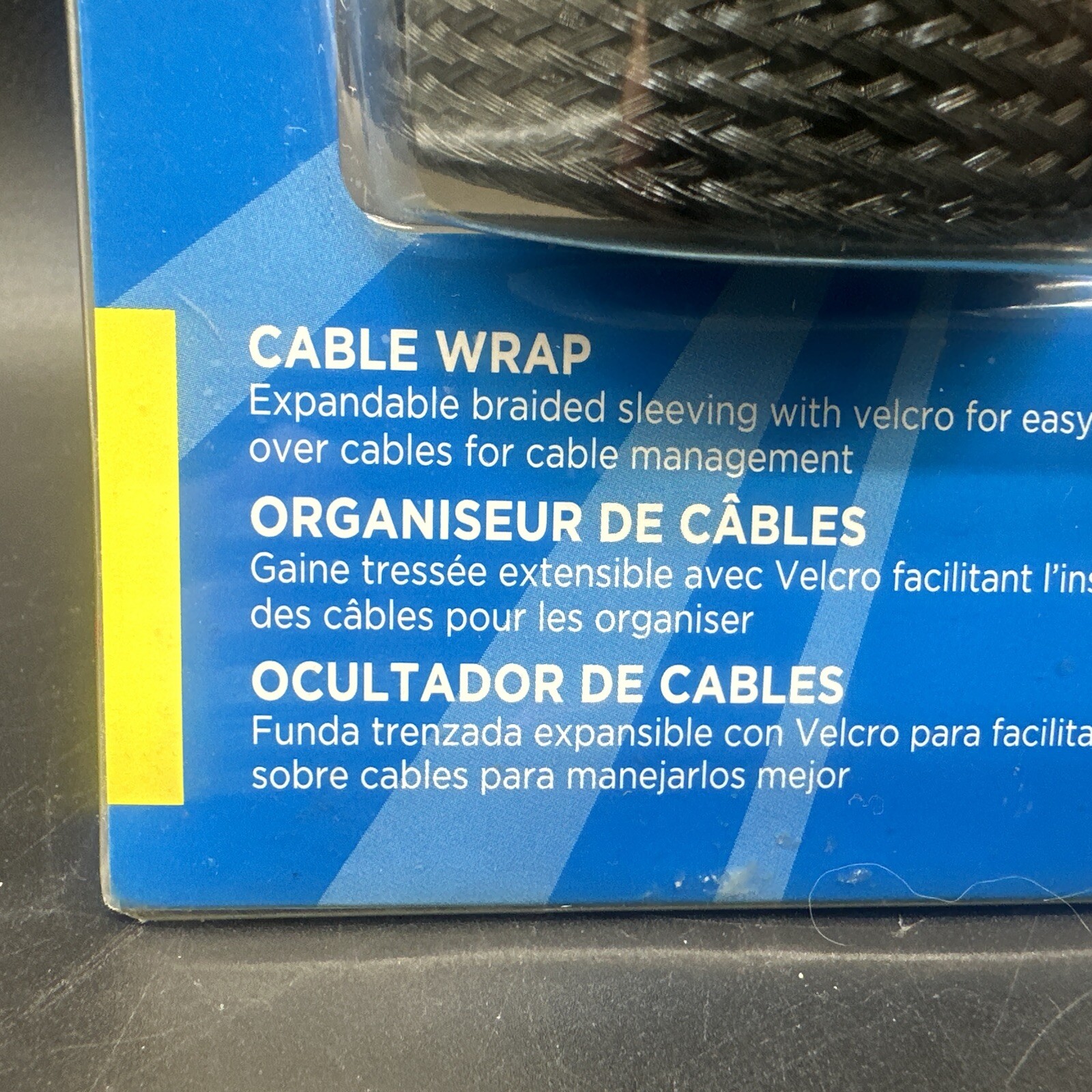 Dynex Computer Cable Management Wrap Black Mesh 2-3ft Braid #DX-CMWP {49}