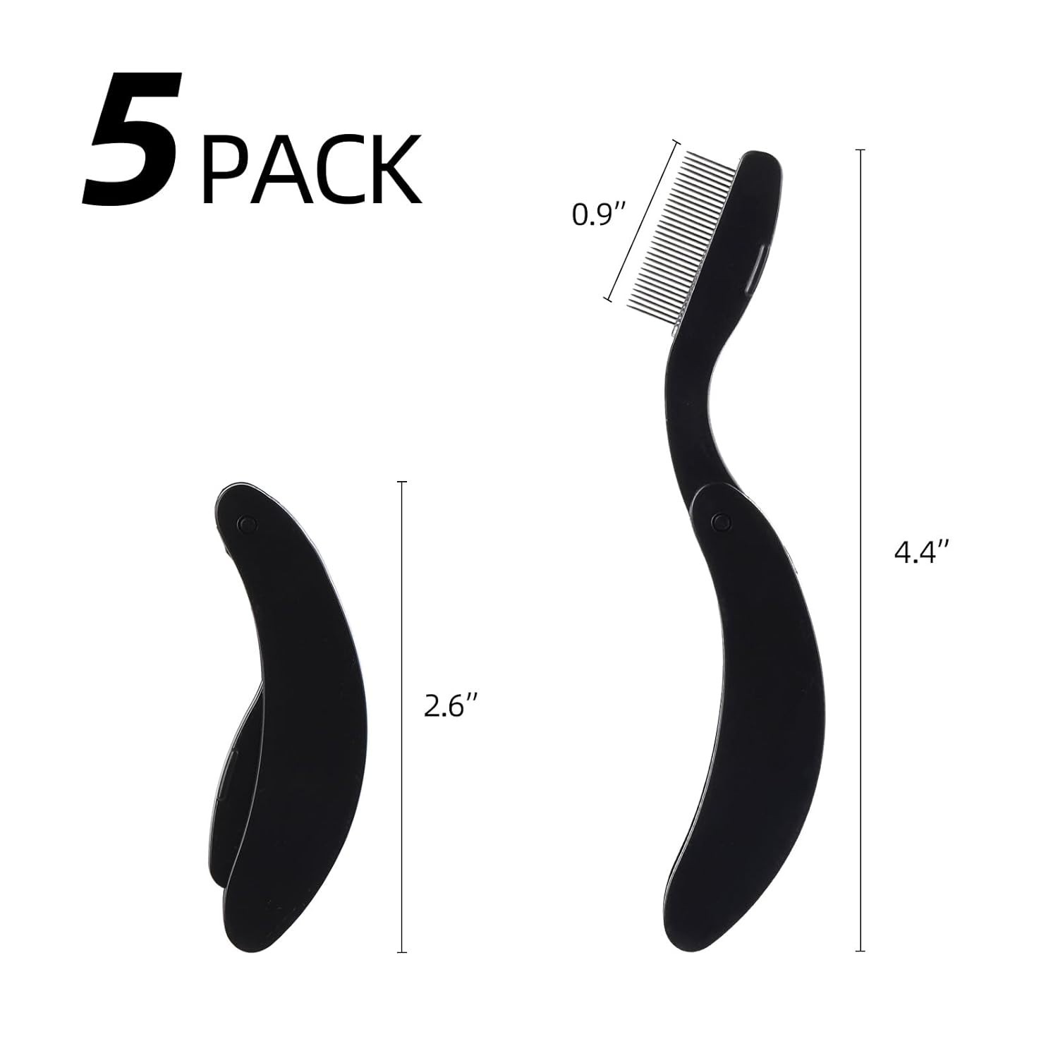 Metal Teeth Eyelash Comb for Even Lash Separation After Mascara Application