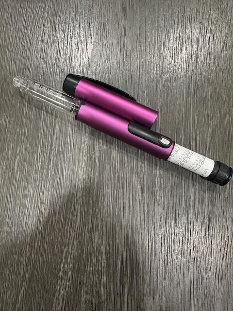 1-V1 Reusable Peptides Pen - Purple and 2 Empty Cartridges