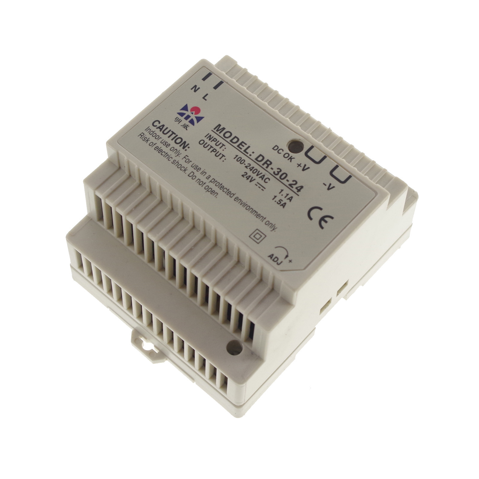 30W Din Rail Mounted 24VDC 1.5A Output Power supply x1