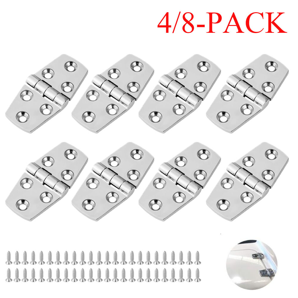 4/8-PACK Stainless Steel Marine Boat Hinges 3" *1.5" Strap Hinges Heavy Duty USA