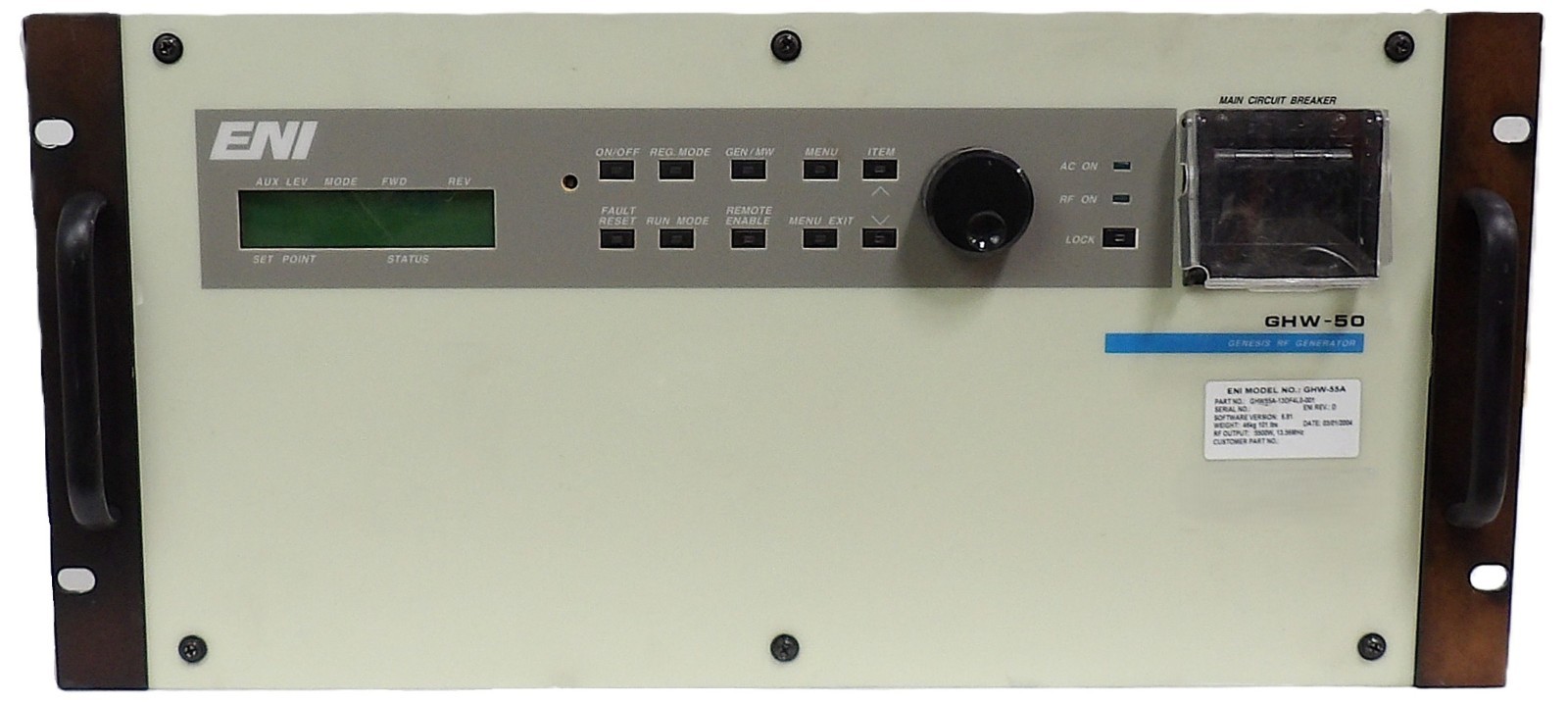 GHW-55A GENESIS ENI Power Systems GHW55A-13DF4L0-001 RF Generator TELIUS Surplus
