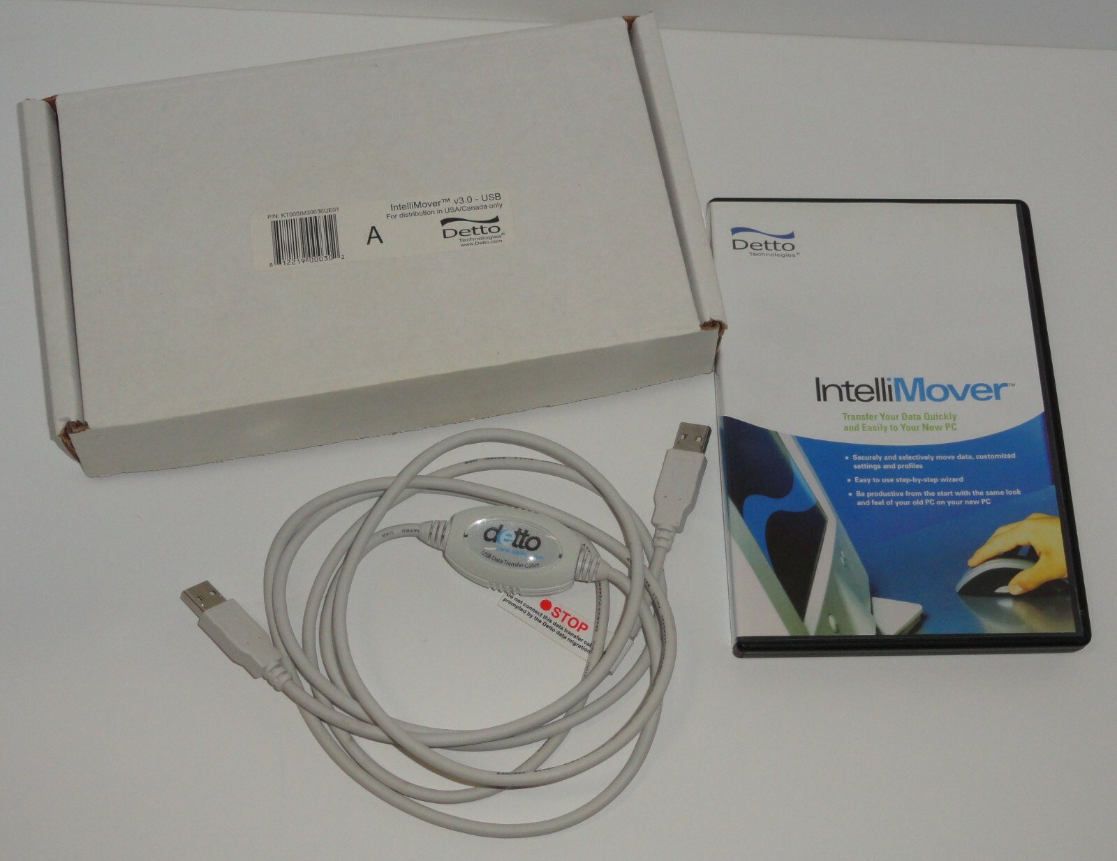 Detto IntelliMover v3.0 USB Cable & CD-ROM Data Transfer Software 2001