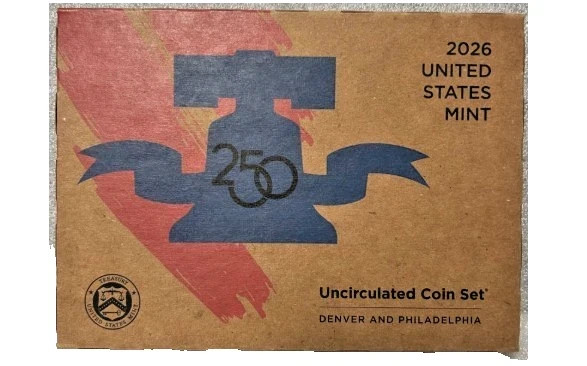 2026 P & D Uncirculated Coin Set US Mint With Dual Date Penny UNOPENED box