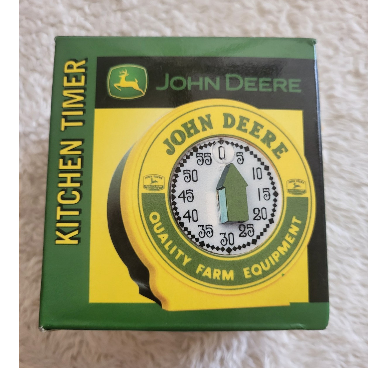 John Deere Mechanical 60-Min Manual Adjustable Timer Vintage Model 1527 3 3/4"