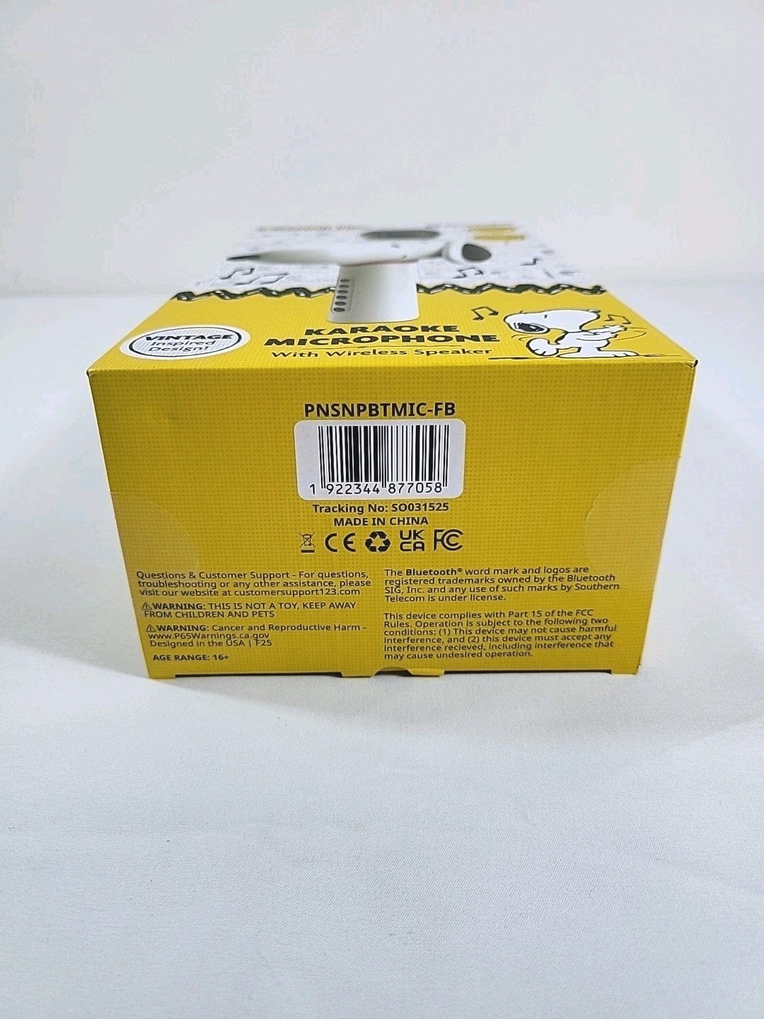 Peanuts Snoopy Bluetooth Karaoke Microphone Wireless Speaker New Sealed NIB