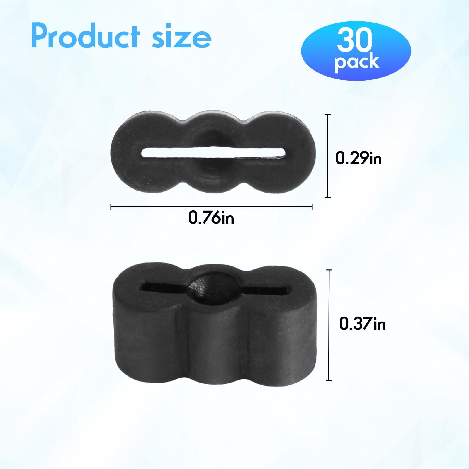 30 Pack Rubber Drawer Stopper Slide Bumper, Drawer Slides End Stoppers Replac...