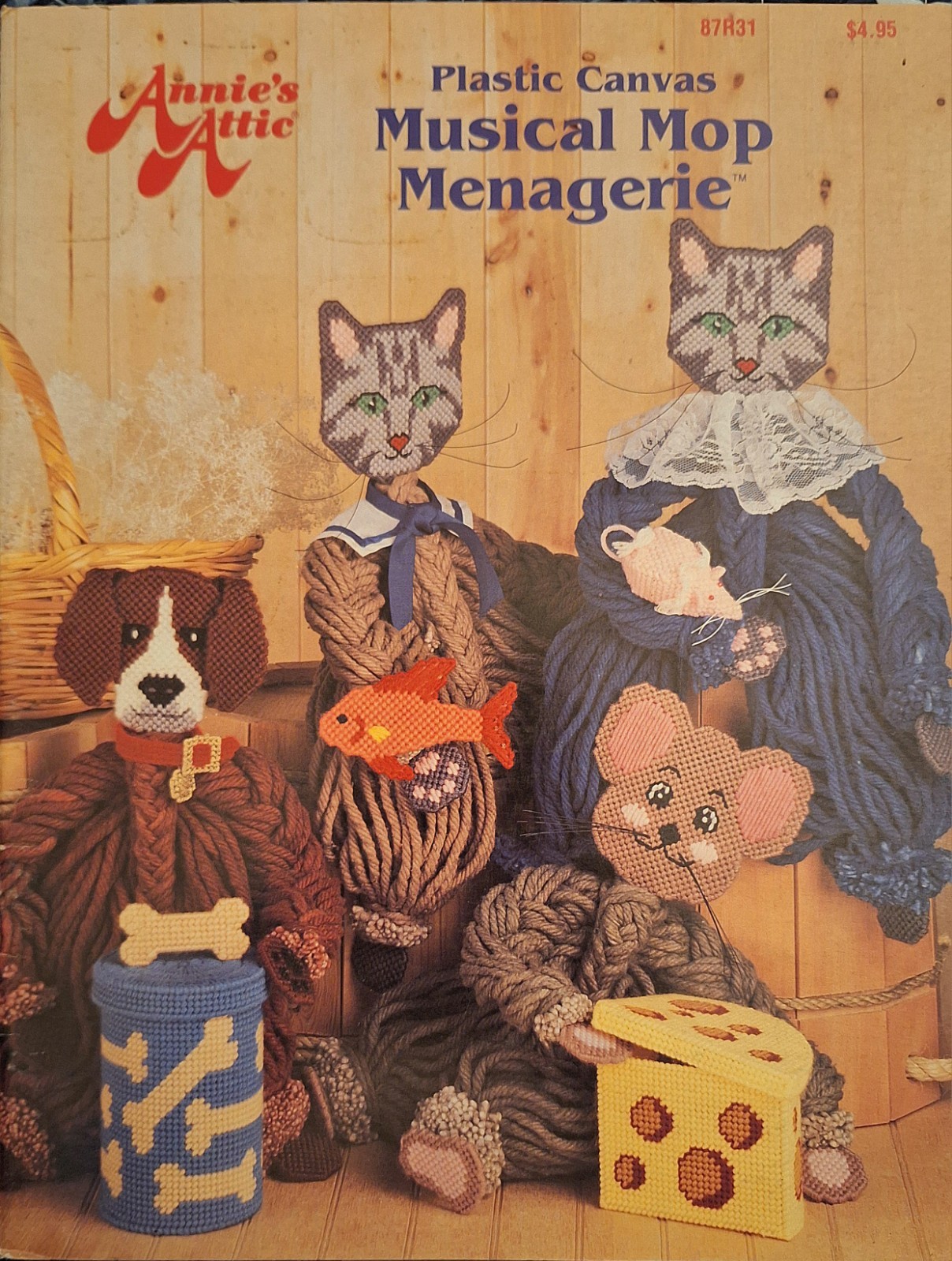 Musical Mop Menagerie - PLASTIC CANVAS Pattern - Annie's Attic #87R31